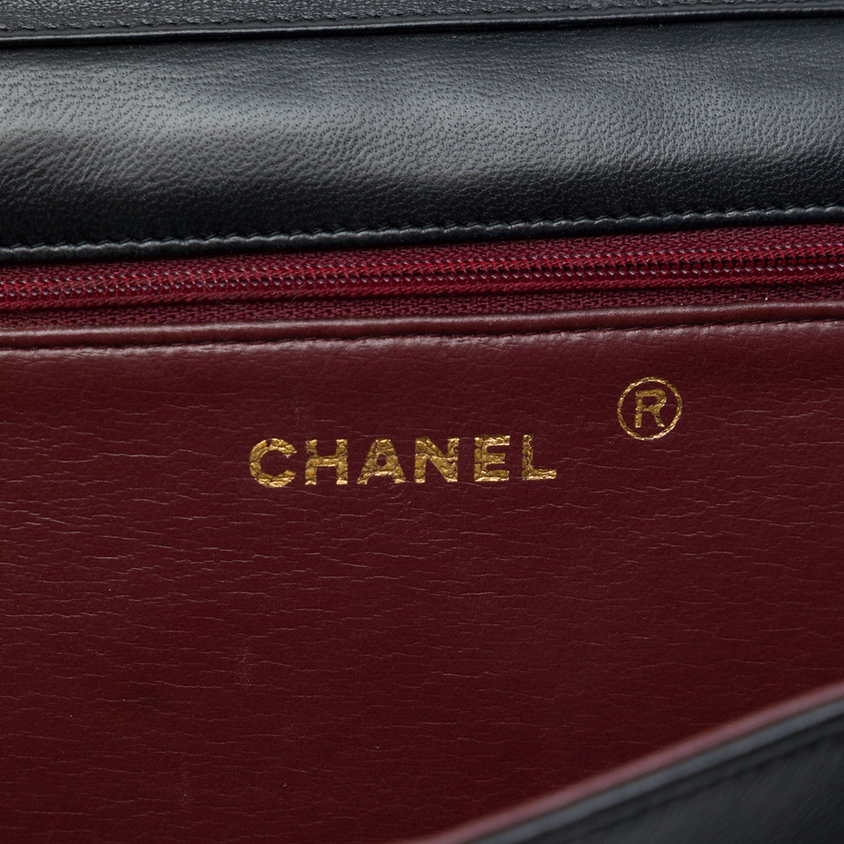 Chanel CC Quilted Lambskin Full Single Flap — Black