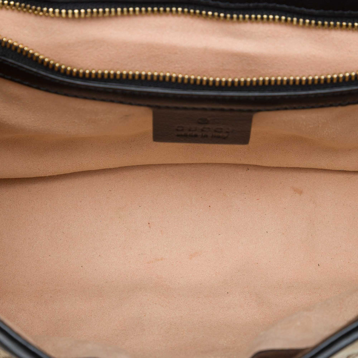 Gucci Medium GG Marmont Matelasse Diagonal GG Canvas Shoulder Bag — Beige