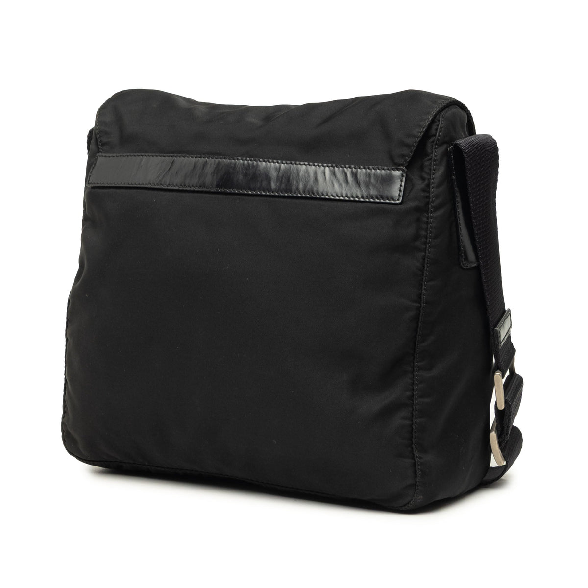 Prada Tessuto Zip Buckle Messenger Bag