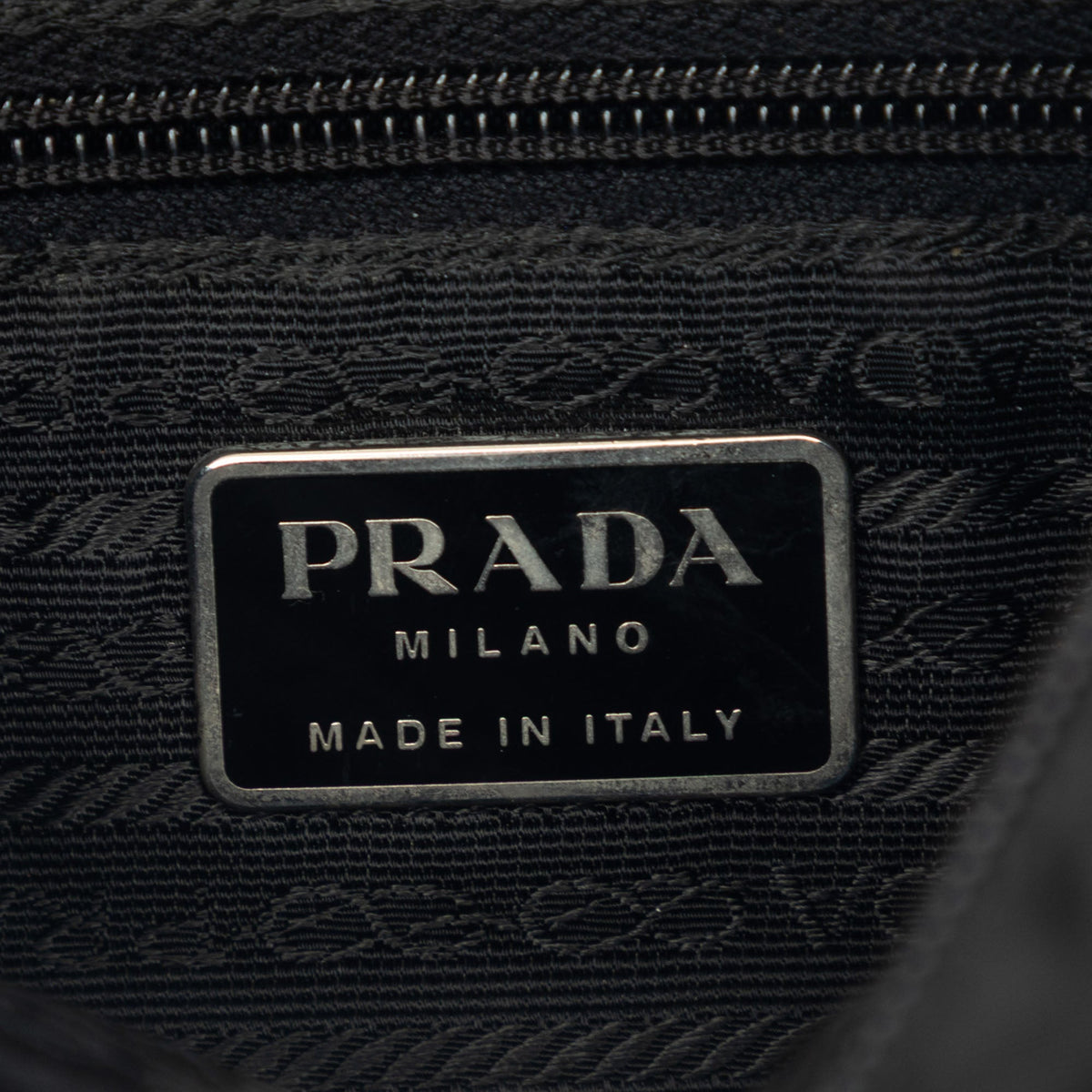 Prada Tessuto Zip Buckle Messenger Bag