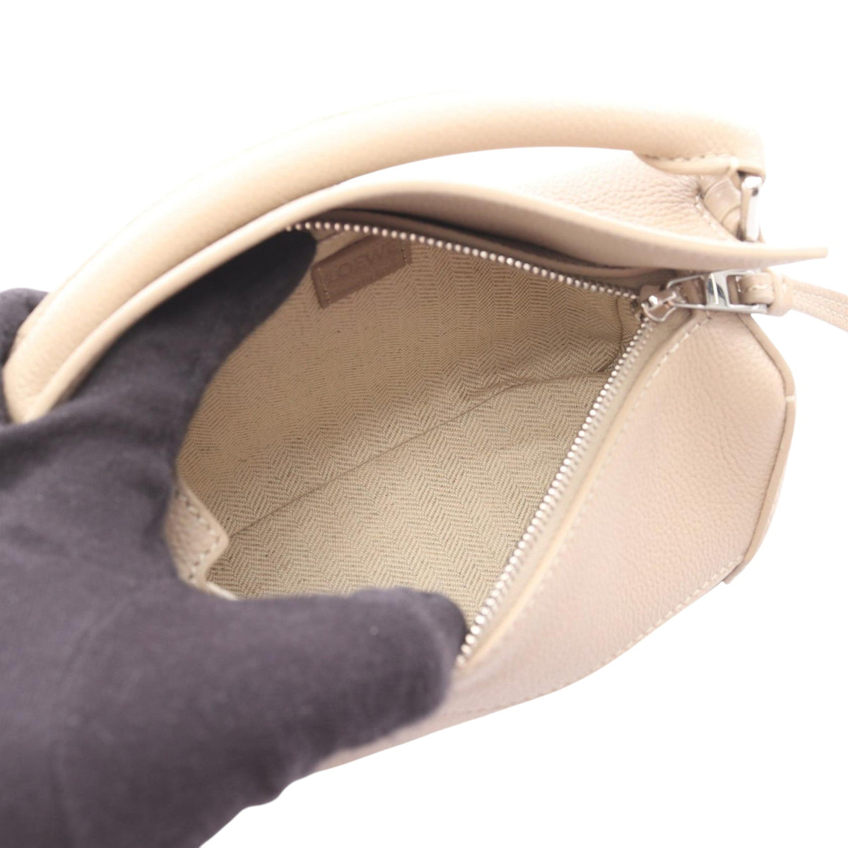 LOEWE Mini Calfskin Puzzle Edge Satchel