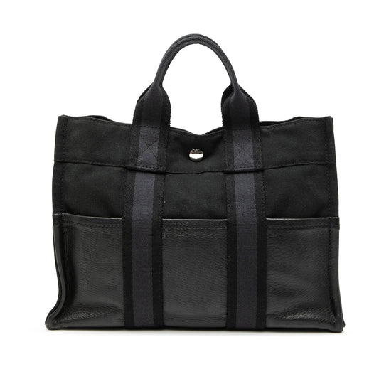 HermÃ¨s Canvas and Leather Fourre Tout PM