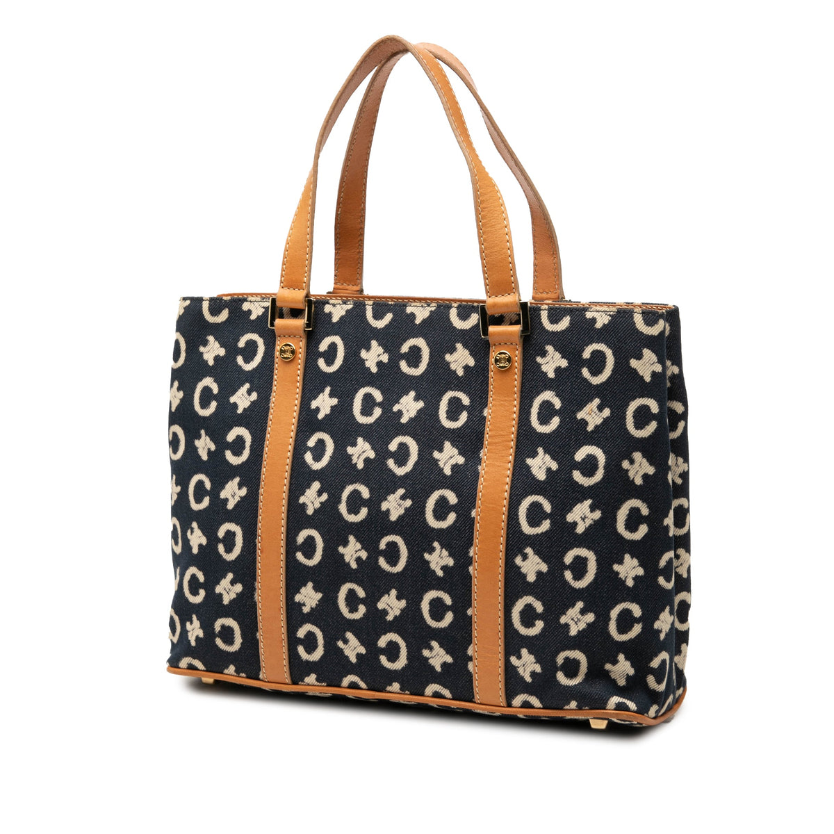 Celine C Macadam Denim Handbag
