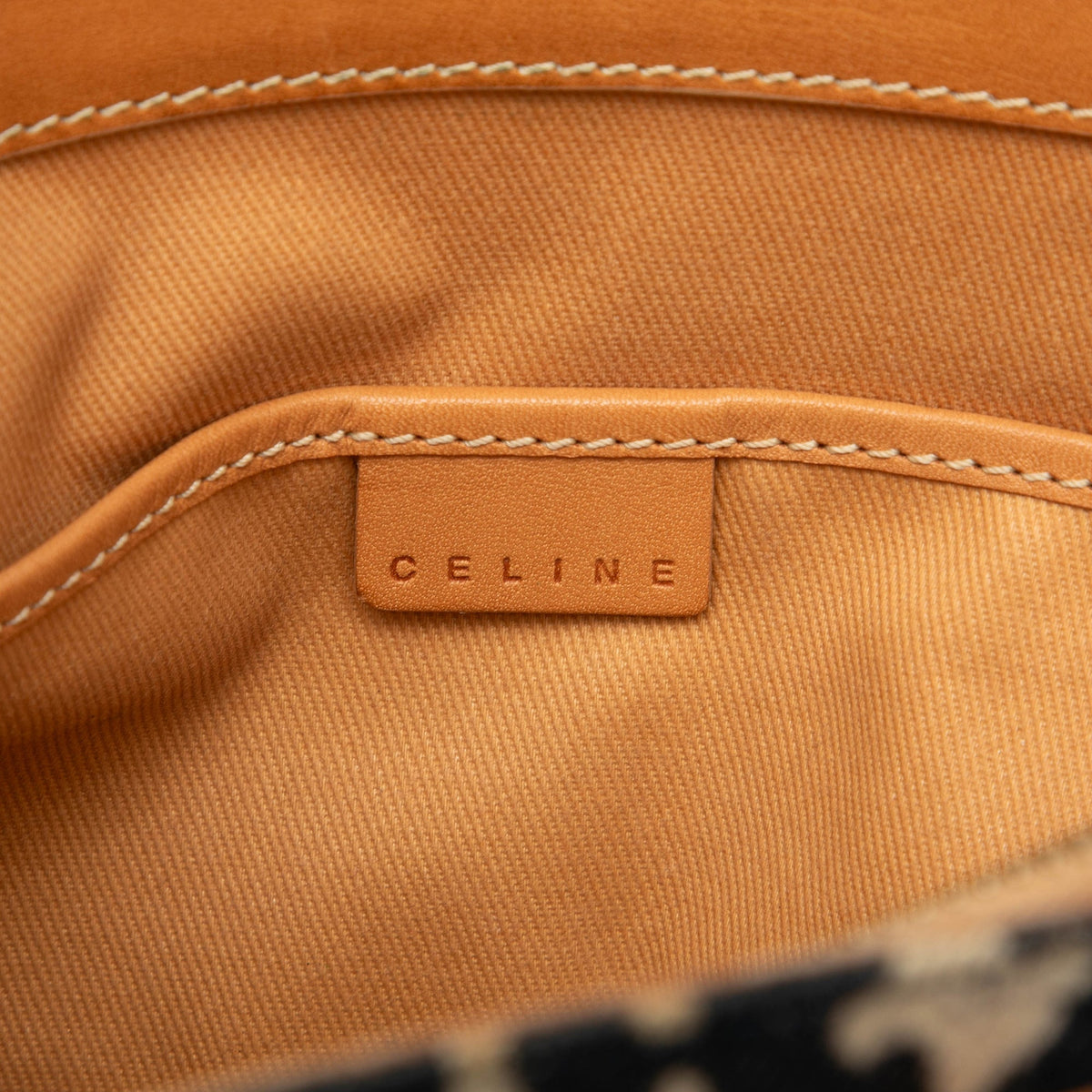 Celine C Macadam Denim Handbag