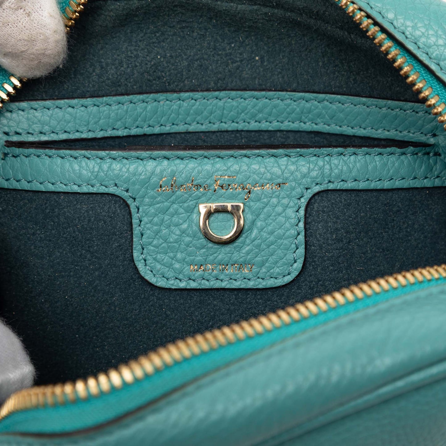 Ferragamo Leather Gancini Camera Bag