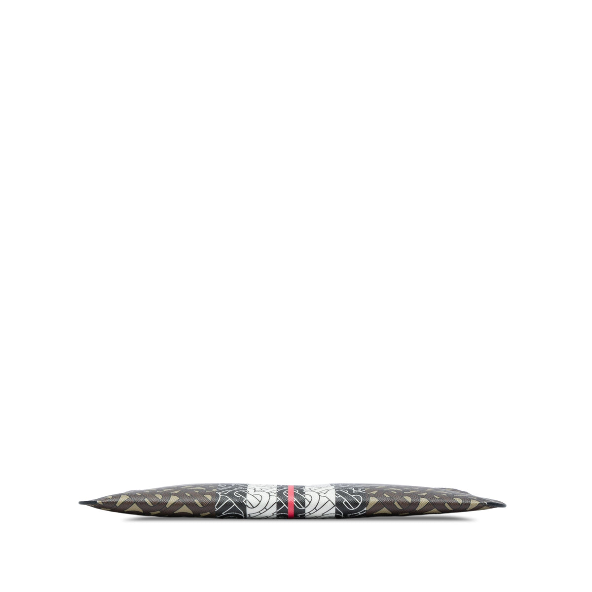 Burberry TB Monogram E Canvas Stripe Clutch — Brown