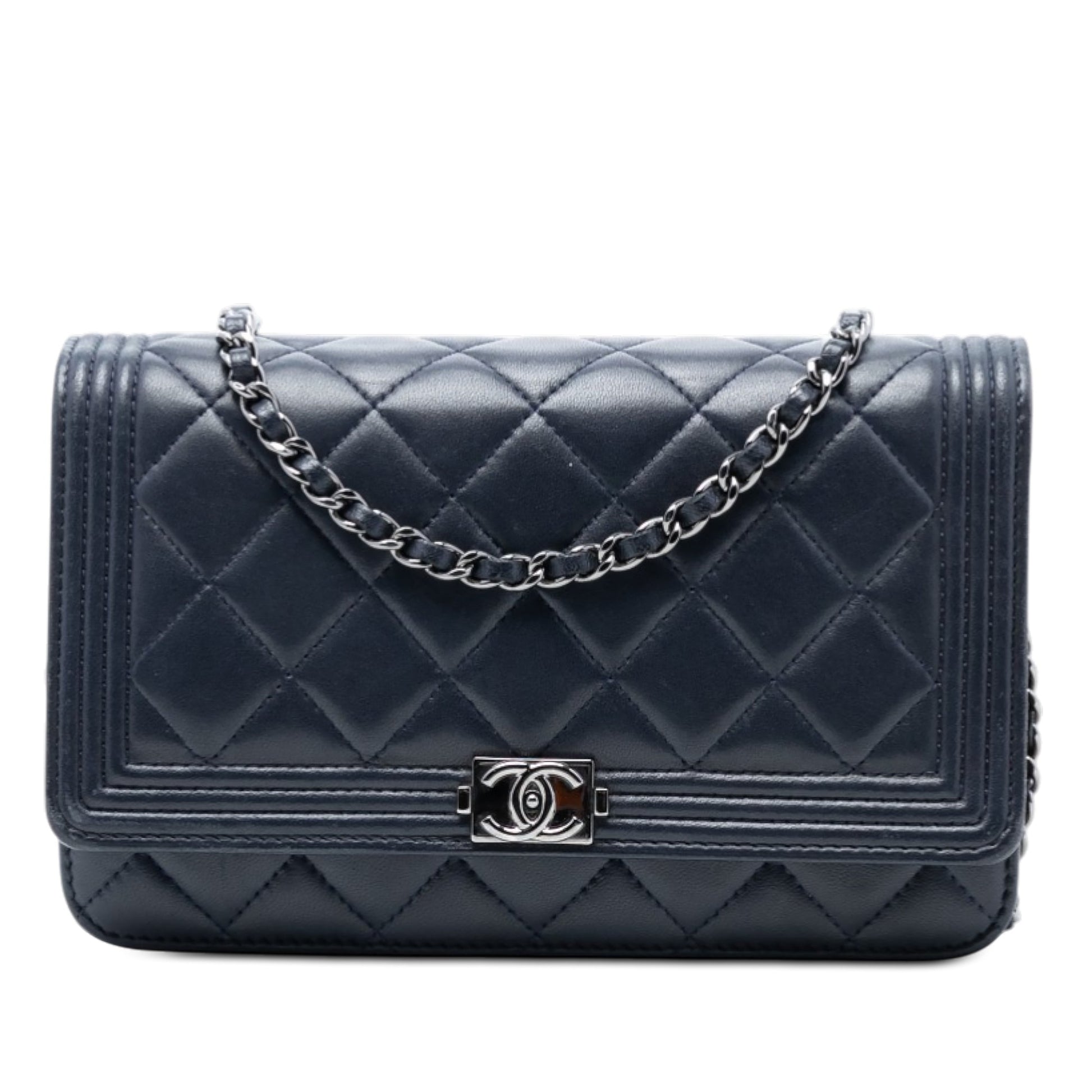 Quilted Lambskin Boy Wallet On Chain
