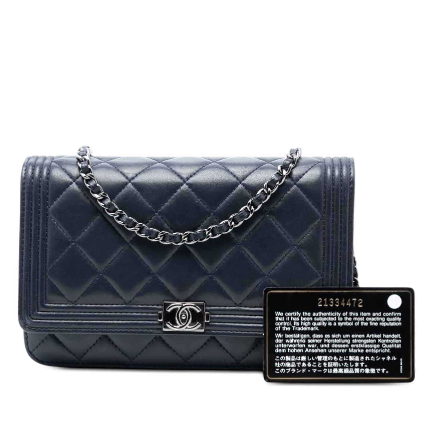 Quilted Lambskin Boy Wallet On Chain