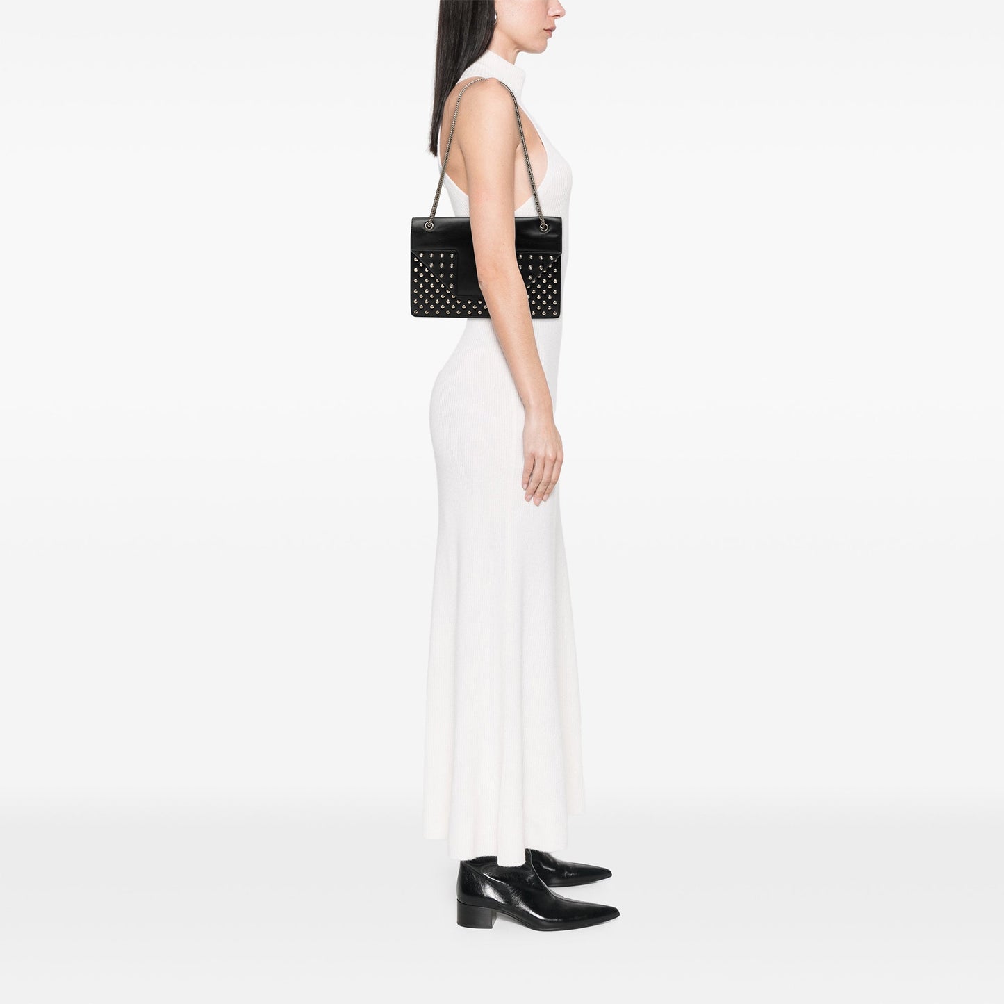 Saint Laurent Medium Studded Leather Betty Shoulder Bag