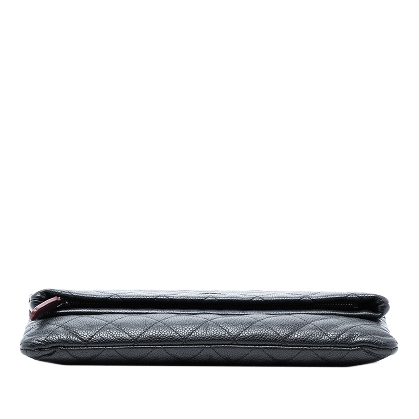 Chanel Quilted Caviar CC Beauty Foldover Clutch