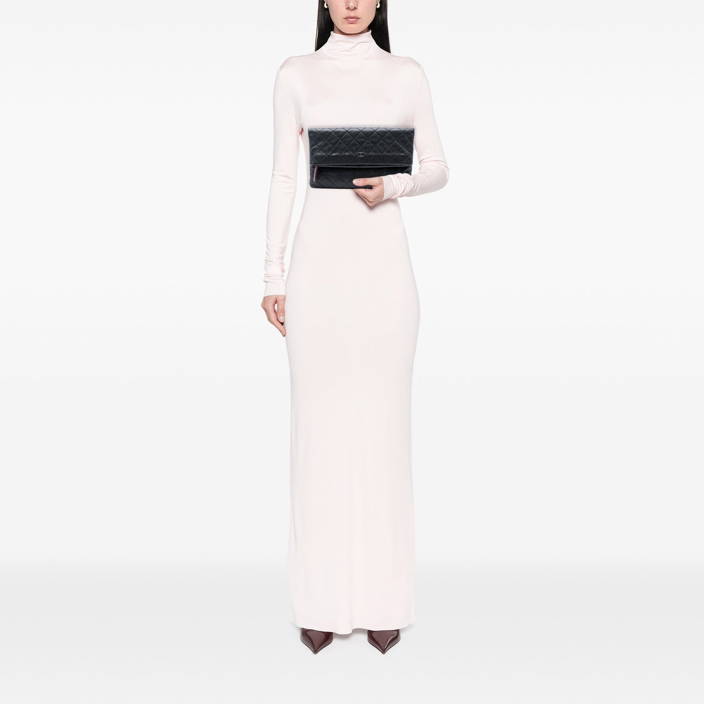 Chanel Quilted Caviar CC Beauty Foldover Clutch