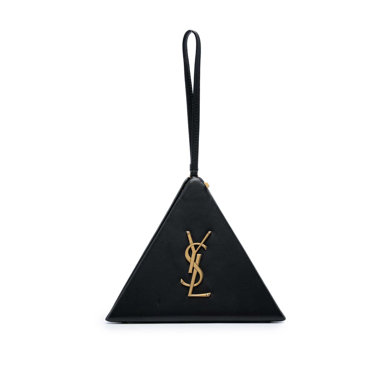 Saint Laurent Small Leather Pyramid Box Clutch