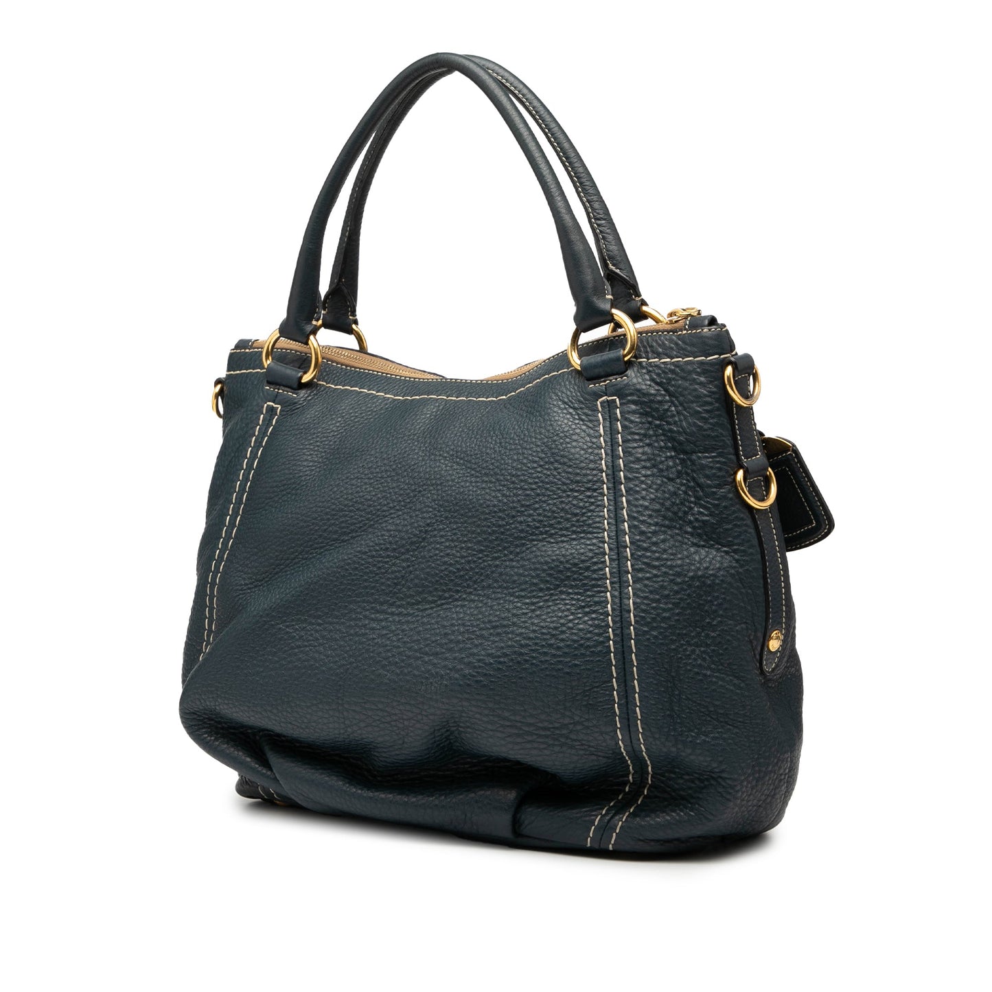 Prada Vitello Daino Zip Top Satchel