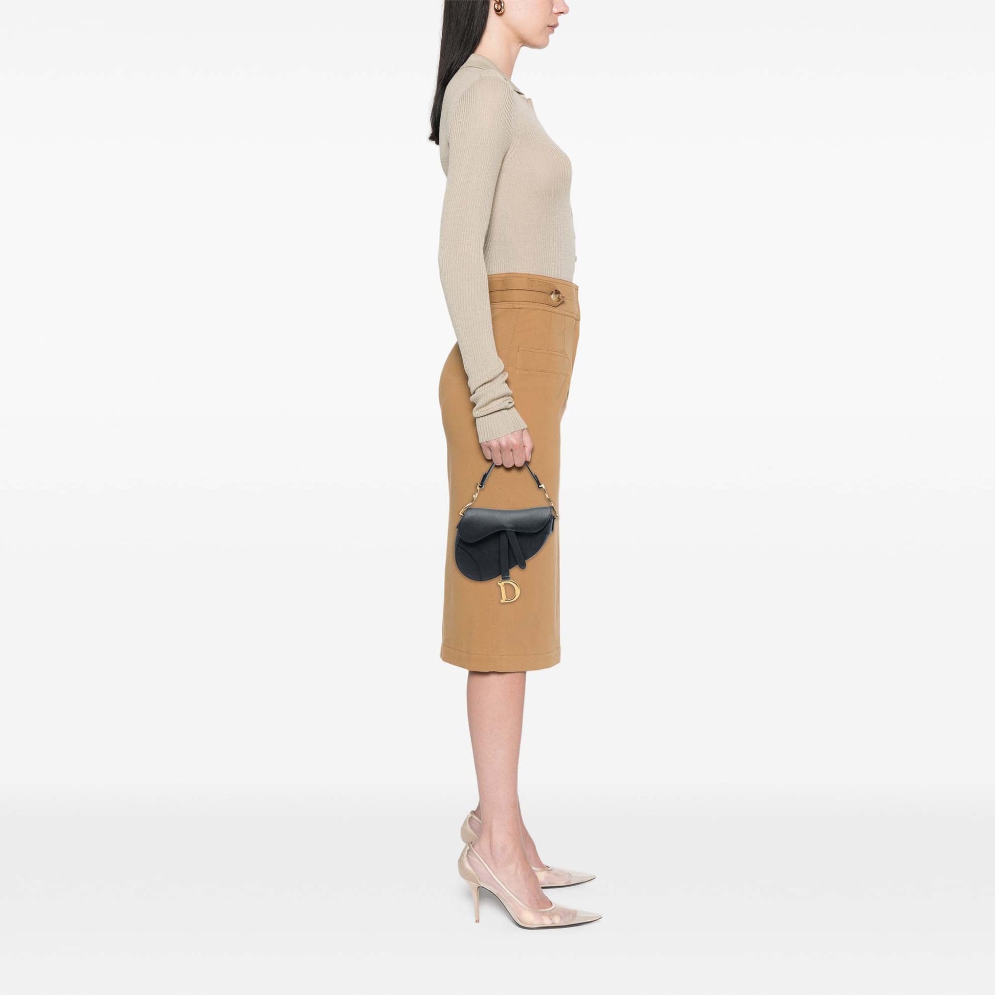 Dior Mini Grained Calfskin Saddle Bag