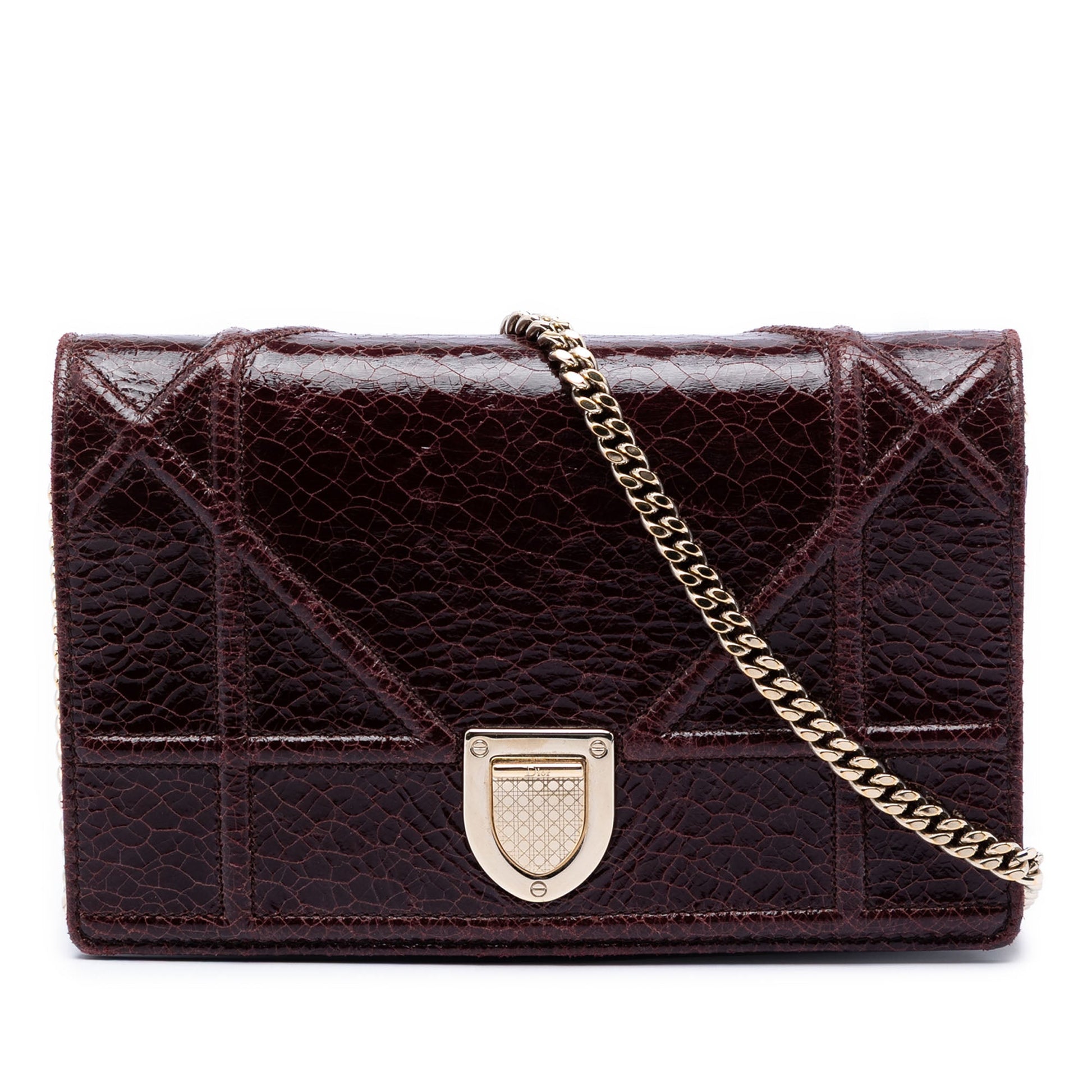 Dior Mini Crackled Deerskin Diorama Flap