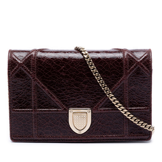 Dior Mini Crackled Deerskin Diorama Flap