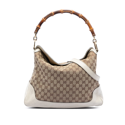 Gucci GG Canvas Bamboo Diana Satchel
