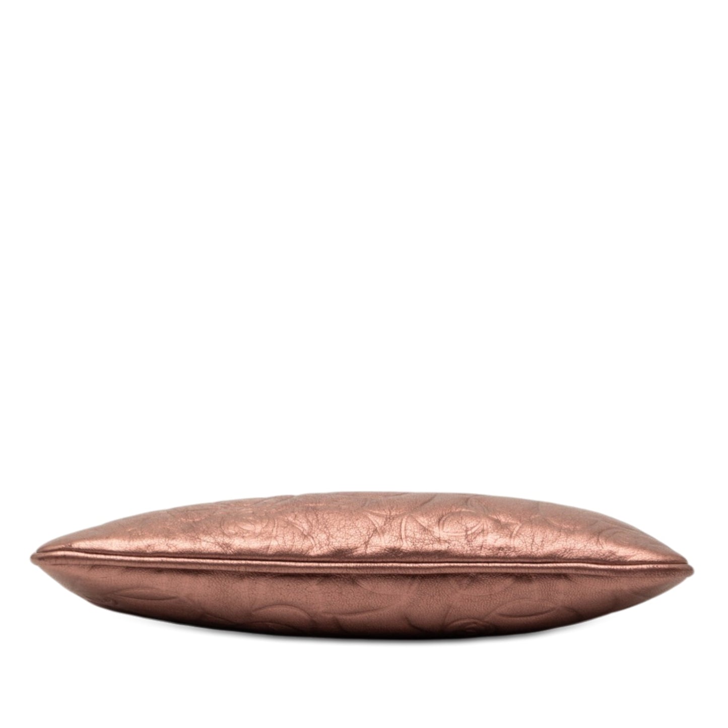 Embossed Metallic Lambskin Camellia Chain Pochette