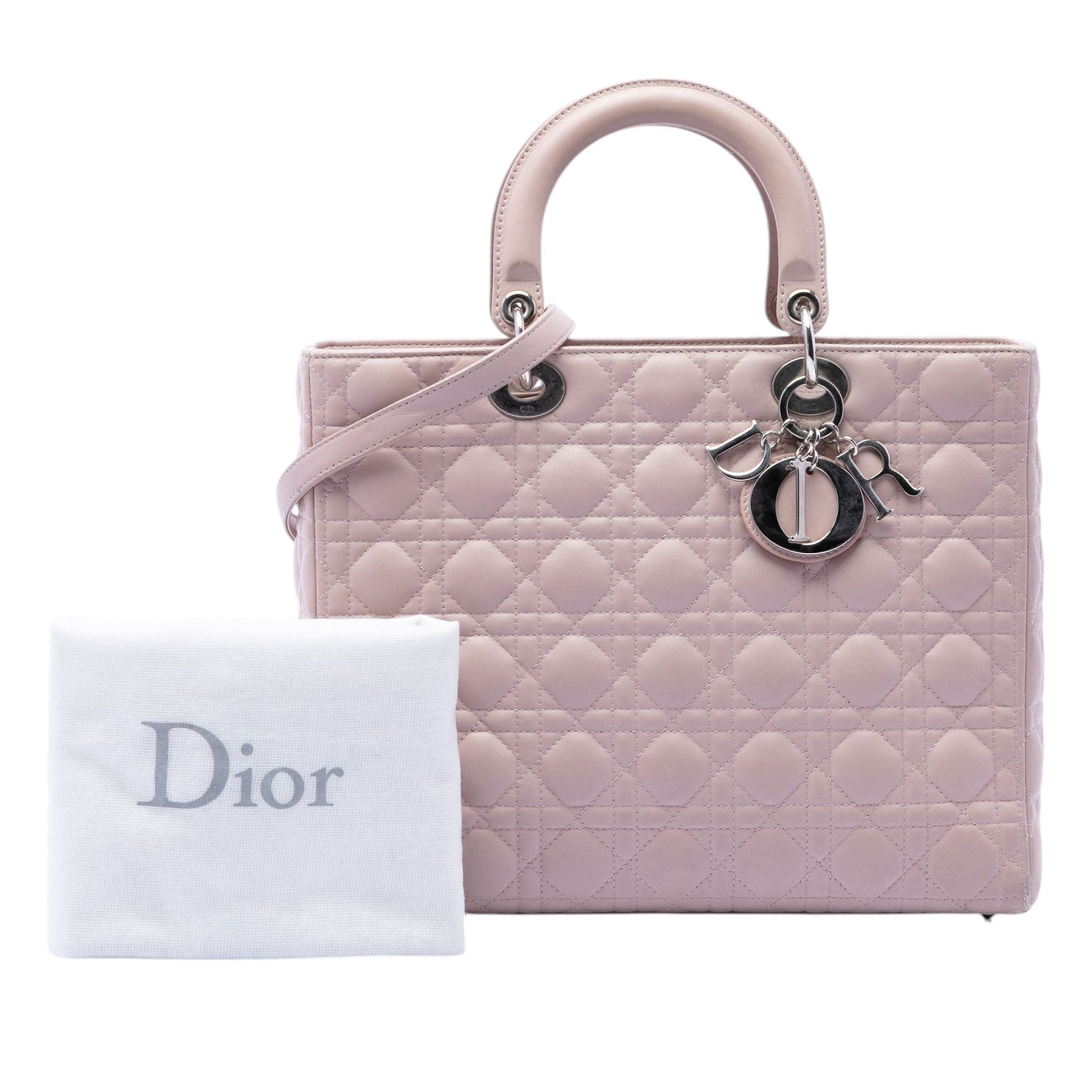 Dior Large Lambskin Cannage Lady Dior