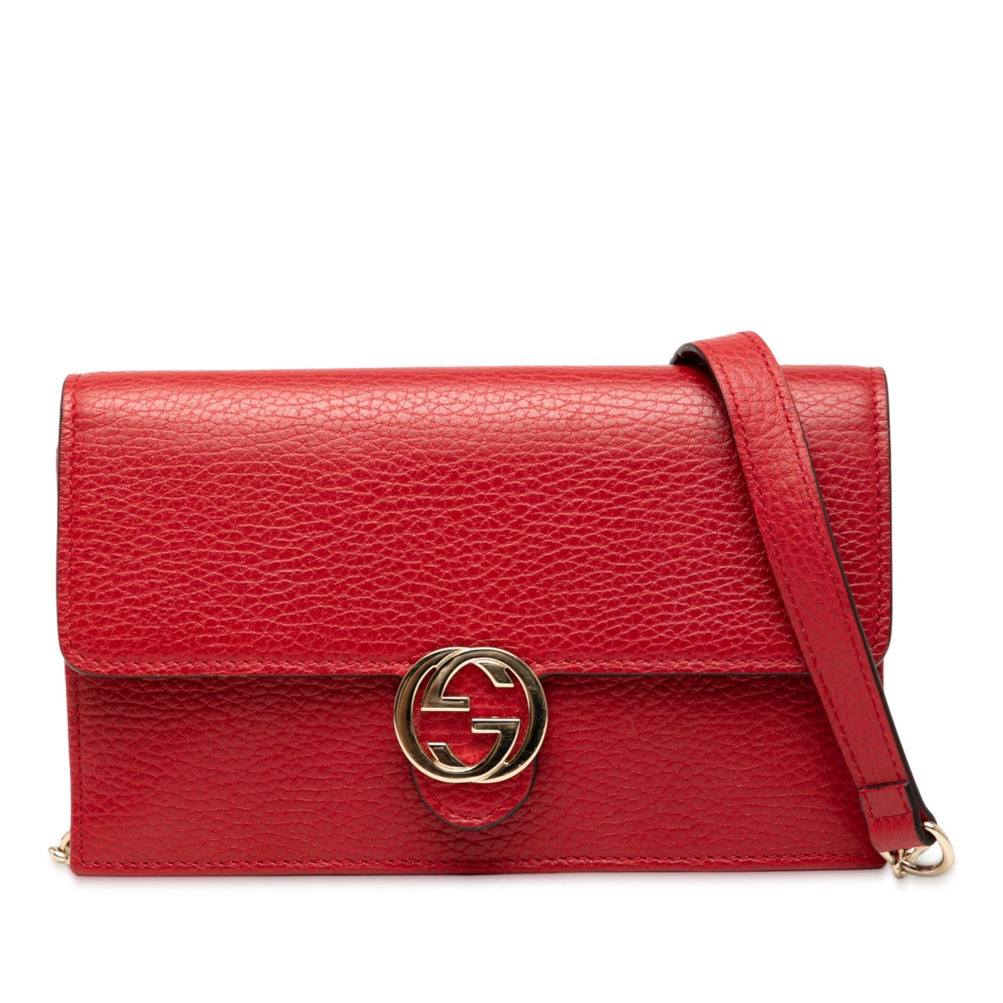 Gucci Dollar Calfskin Interlocking G Wallet on Chain