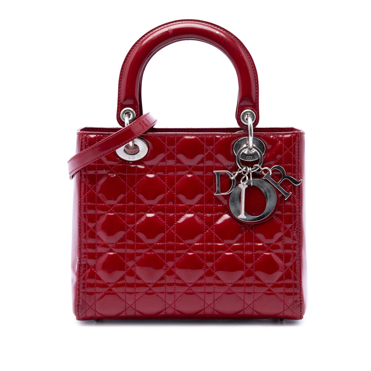 Dior Medium Patent Cannage Lady Dior