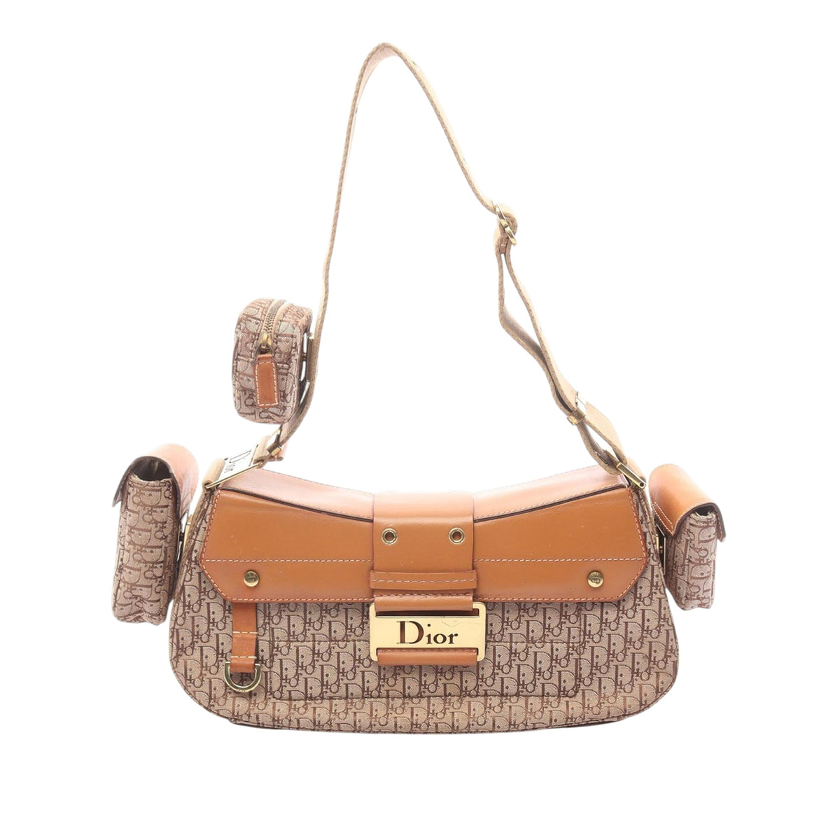 Dior Diorissimo Street Chic Columbus Shoulder Bag — Beige