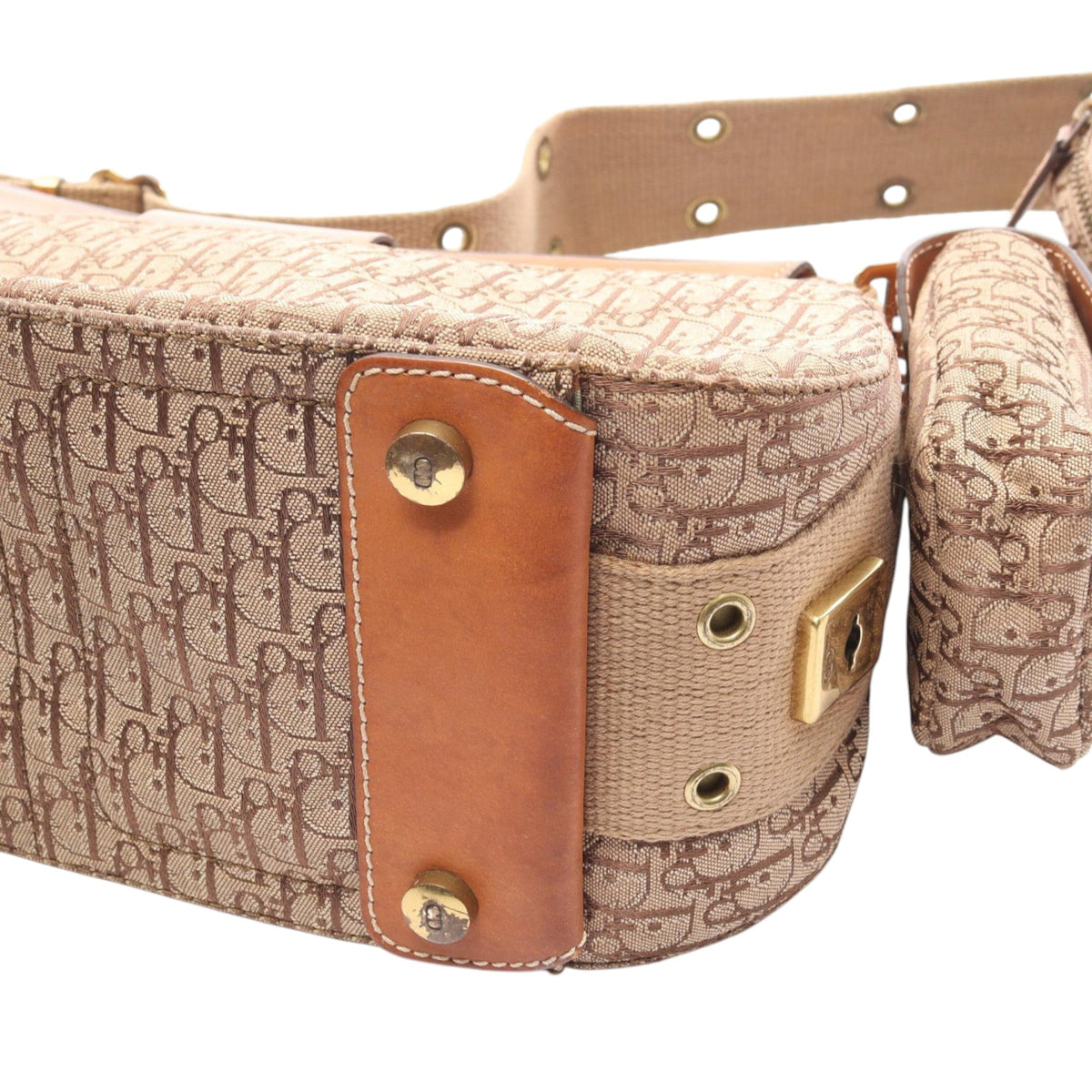 Dior Diorissimo Street Chic Columbus Shoulder Bag — Beige