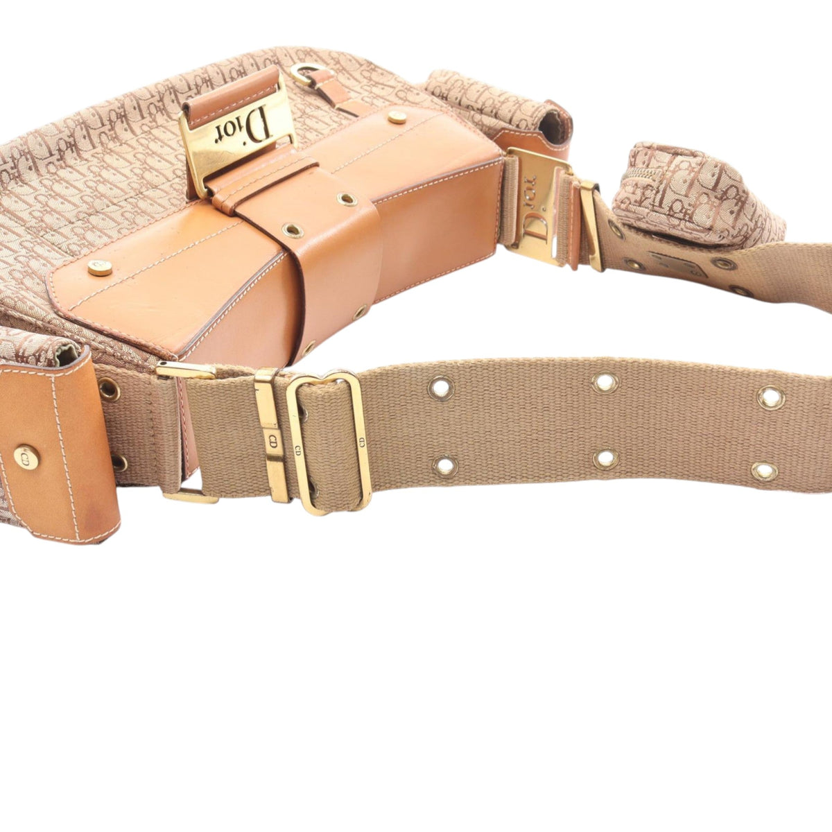 Dior Diorissimo Street Chic Columbus Shoulder Bag — Beige