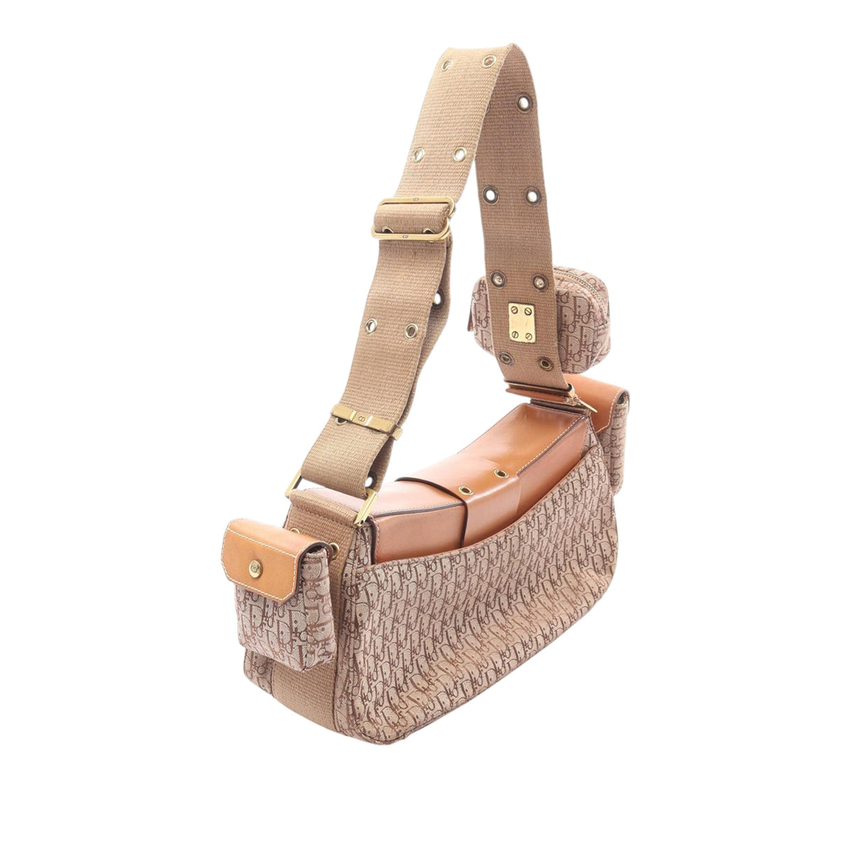 Dior Diorissimo Street Chic Columbus Shoulder Bag — Beige