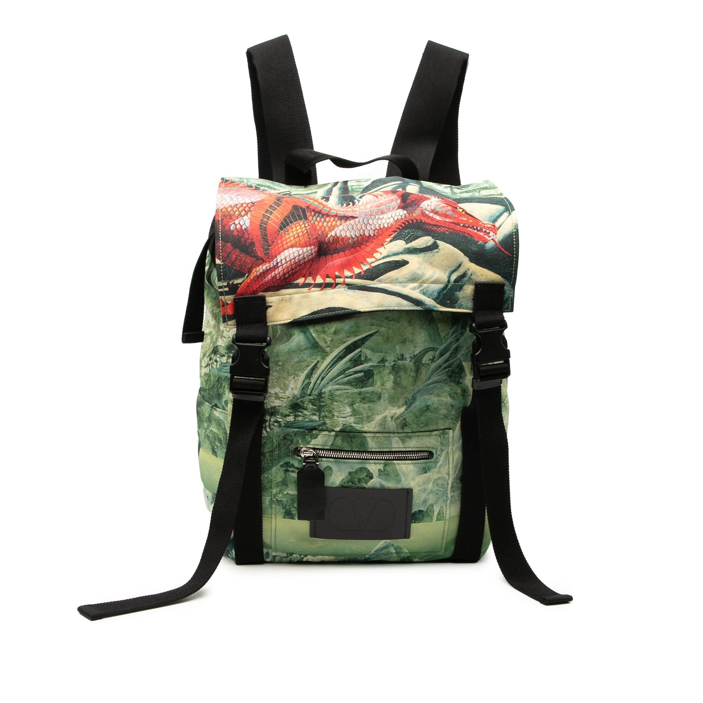 Valentino Roger Dean Red Dragon Nylon Backpack