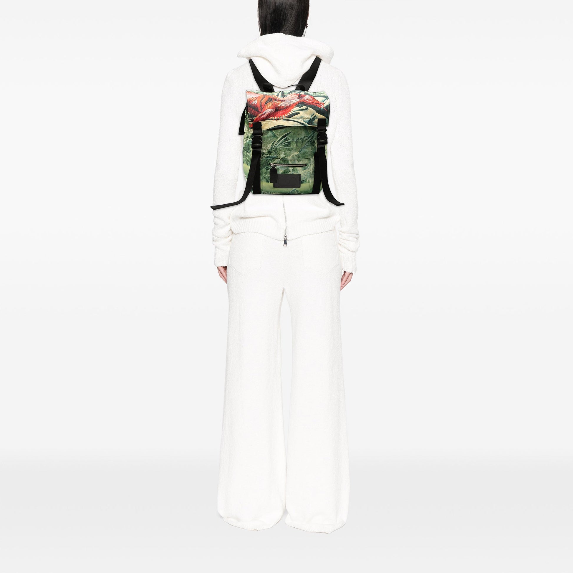 Valentino Roger Dean Red Dragon Nylon Backpack