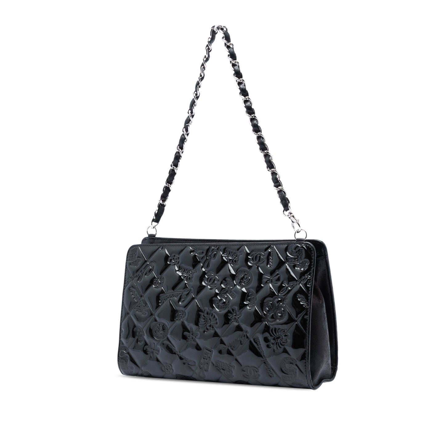 Chanel Quilted Patent Embossed Lucky Symbols Pochette