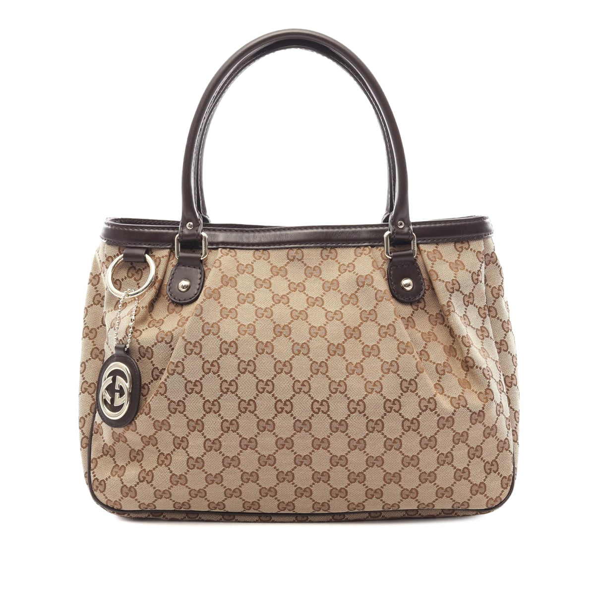 Gucci GG Canvas Sukey Handbag — Beige