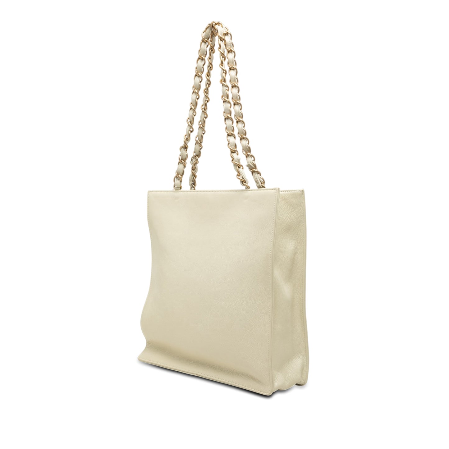 Chanel Shiny Aged Calfskin North South Shopping Tote