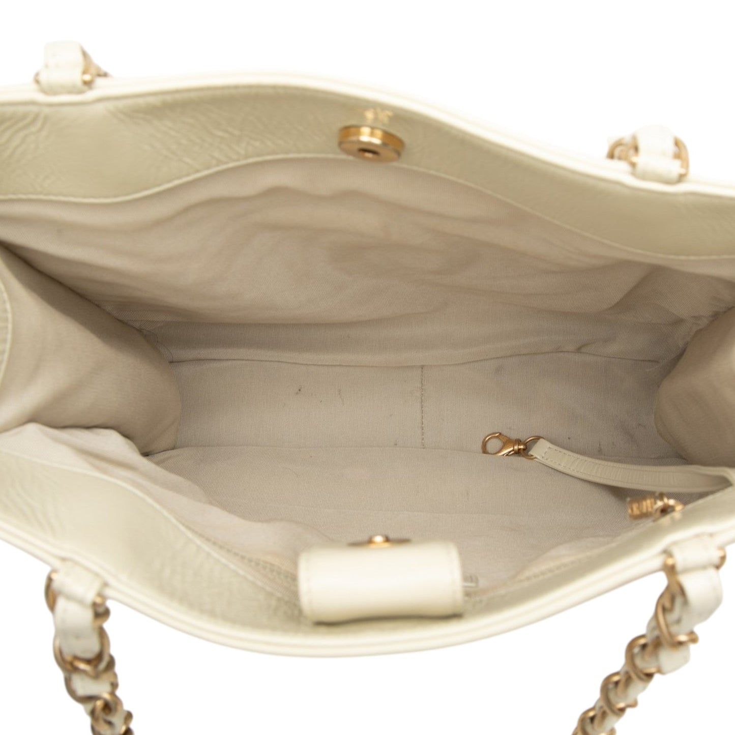 Chanel Shiny Aged Calfskin North South Shopping Tote