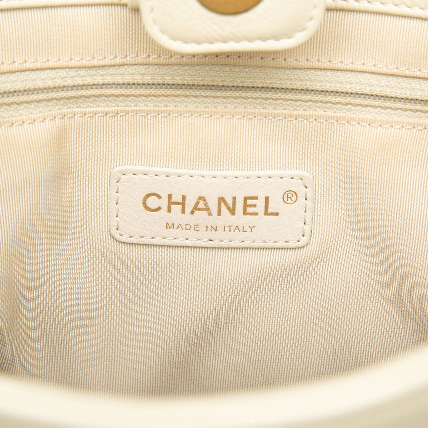 Chanel Shiny Aged Calfskin North South Shopping Tote