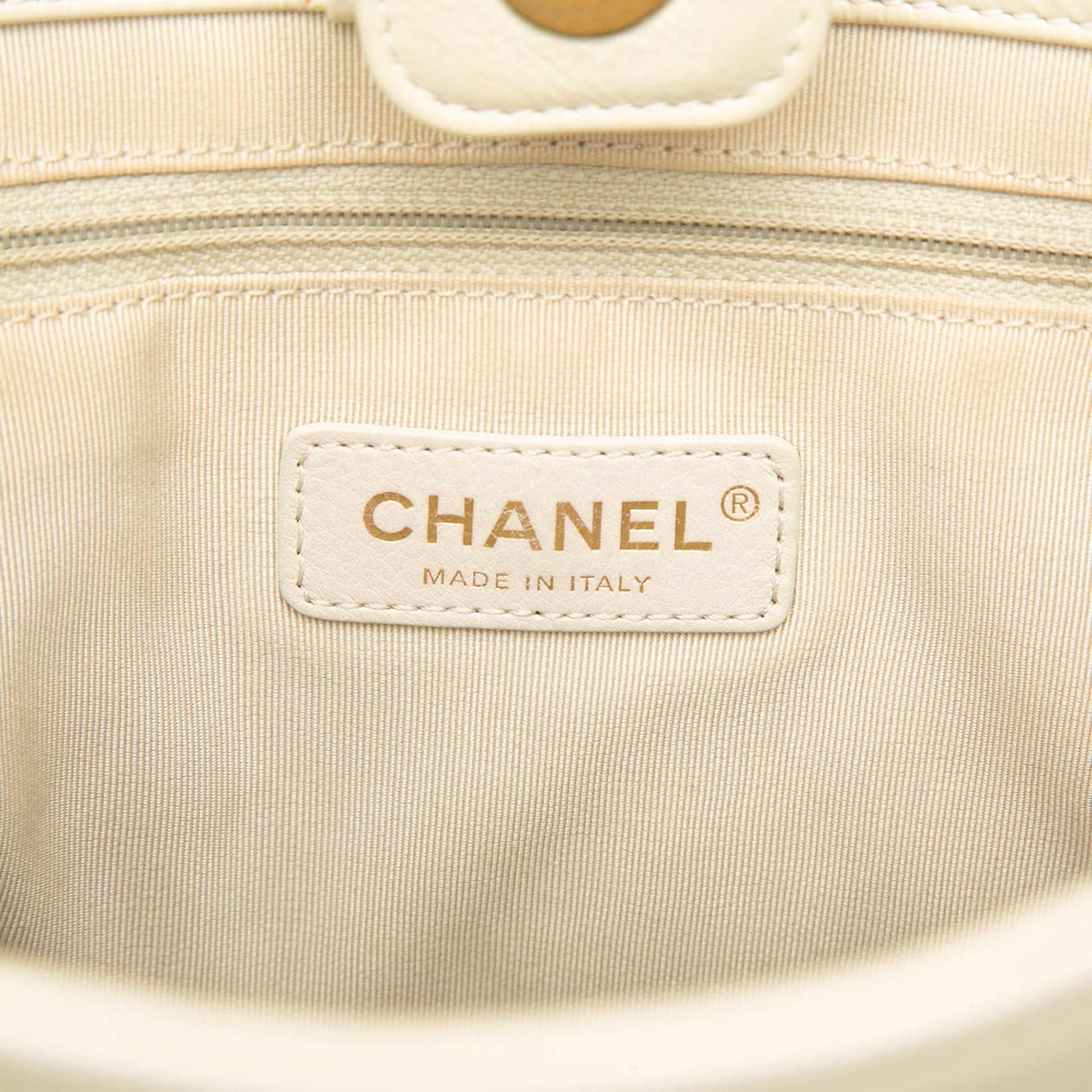 Chanel Shiny Aged Calfskin North South Shopping Tote