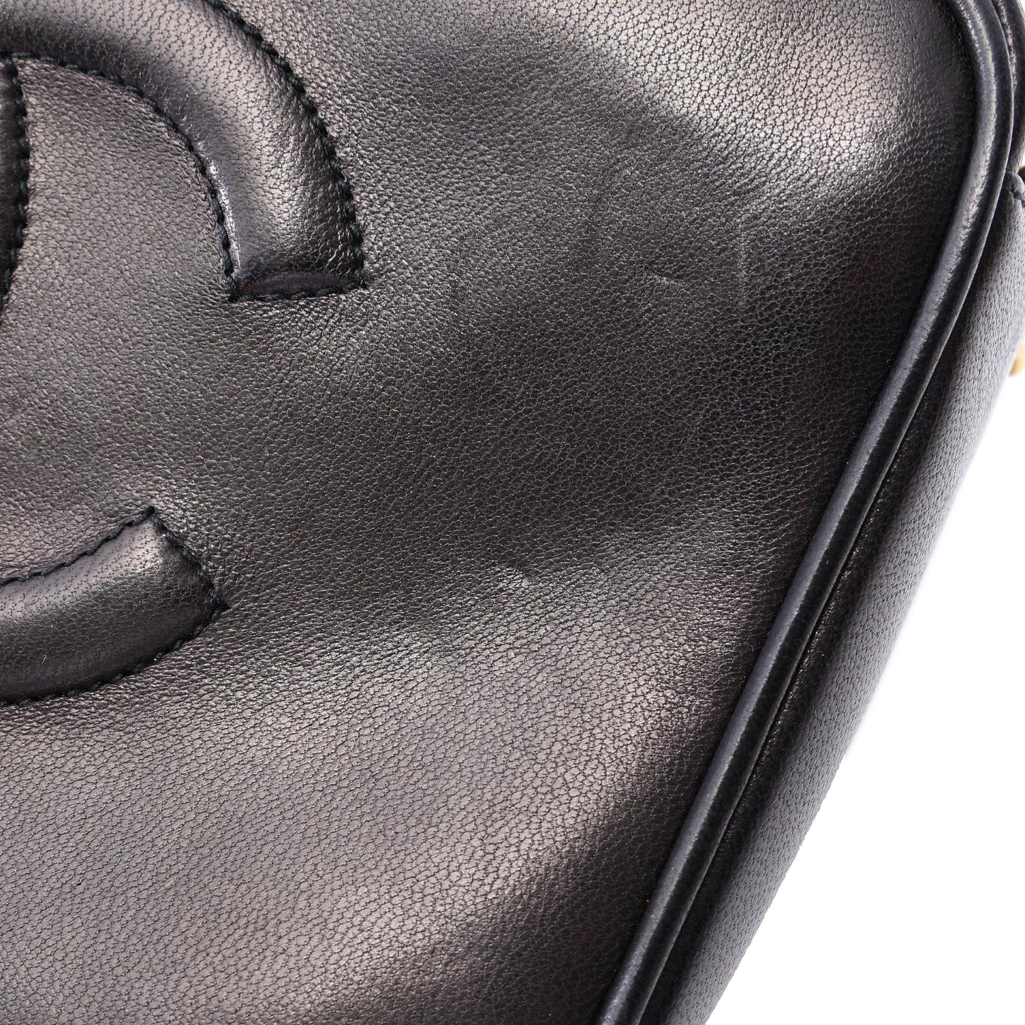 Chanel CHANEL COCO Mark Shoulder Bag Lambskin (sheep leather) Black Used Women