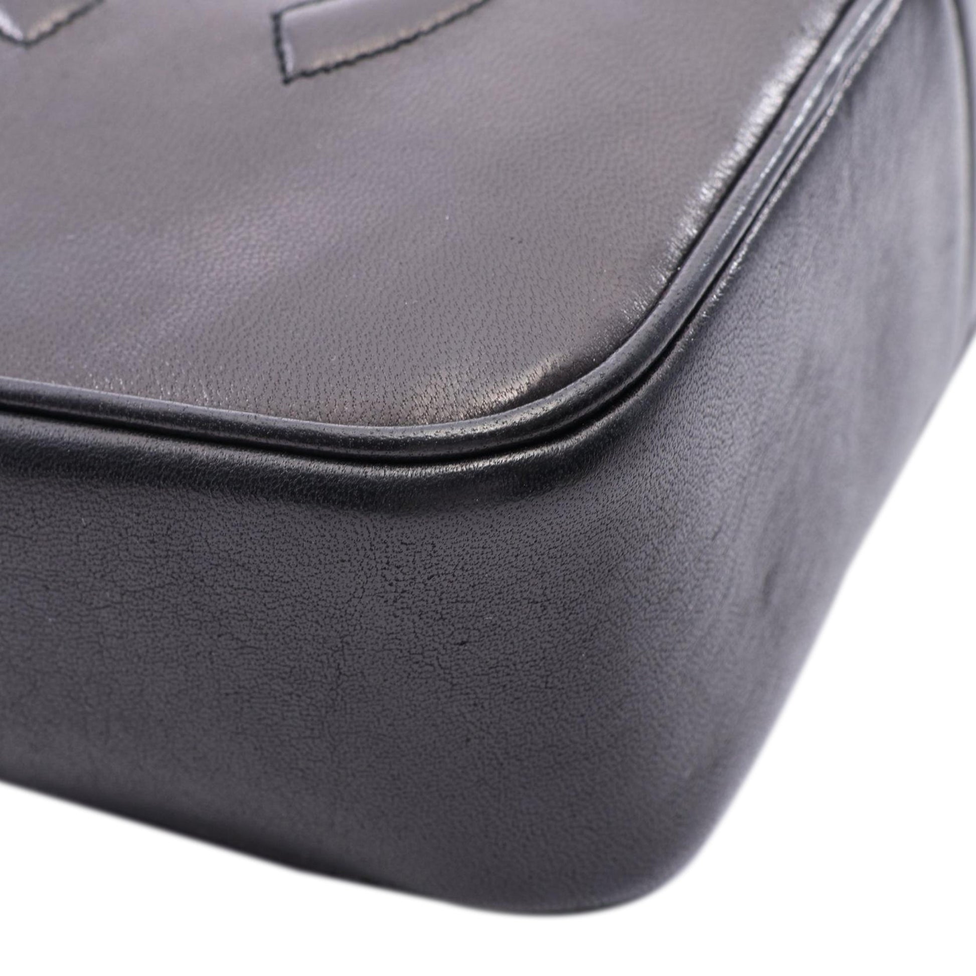 Chanel CHANEL COCO Mark Shoulder Bag Lambskin (sheep leather) Black Used Women