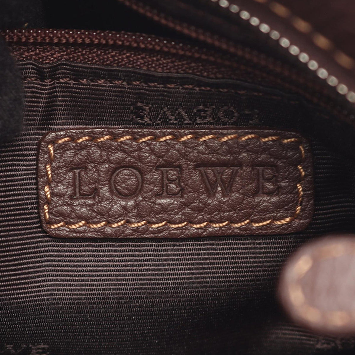 LOEWE Leather Senda Crossbody — Brown