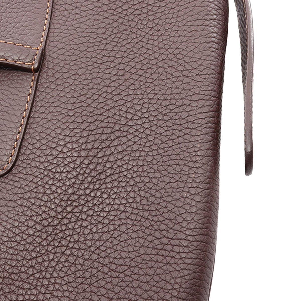 LOEWE Leather Senda Crossbody — Brown
