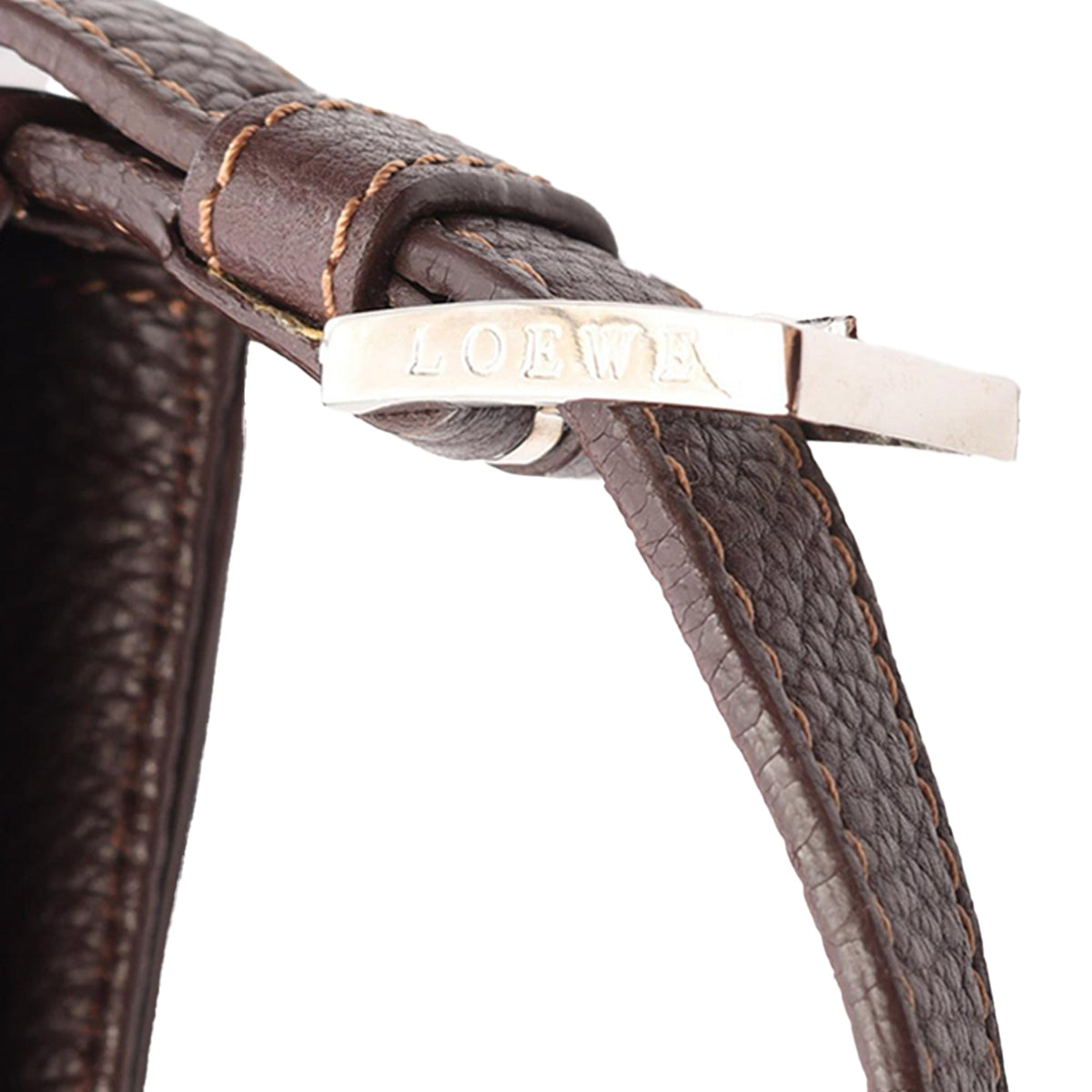 LOEWE Leather Senda Crossbody — Brown