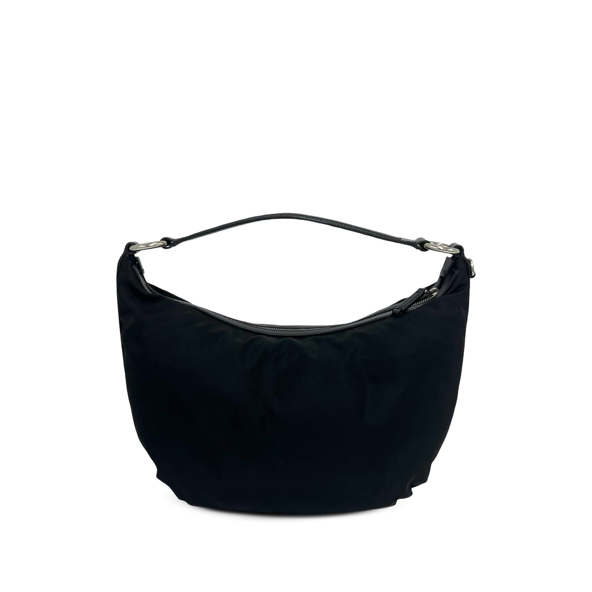 Prada Tessuto Canapa Logo Hobo — Black