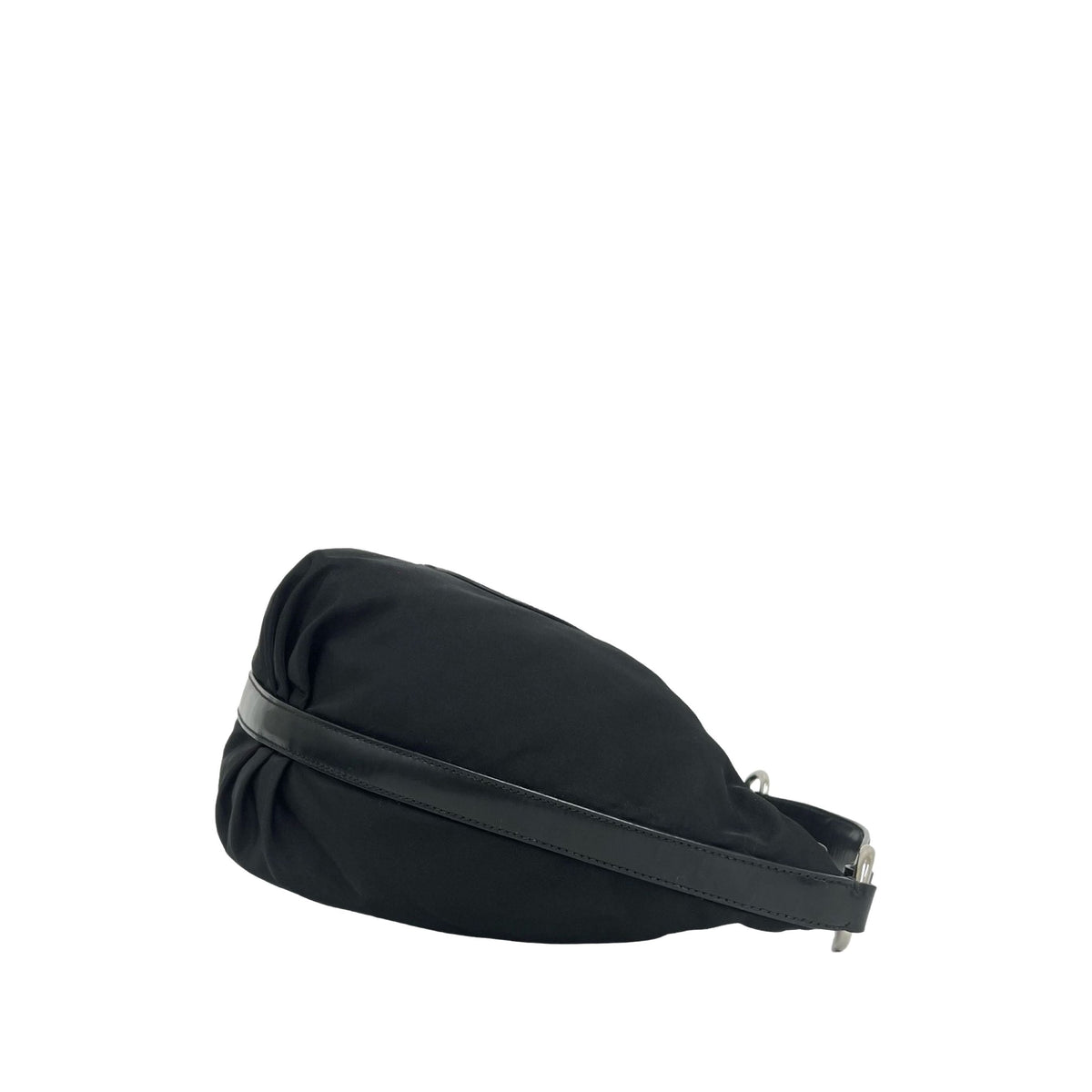 Prada Tessuto Canapa Logo Hobo — Black