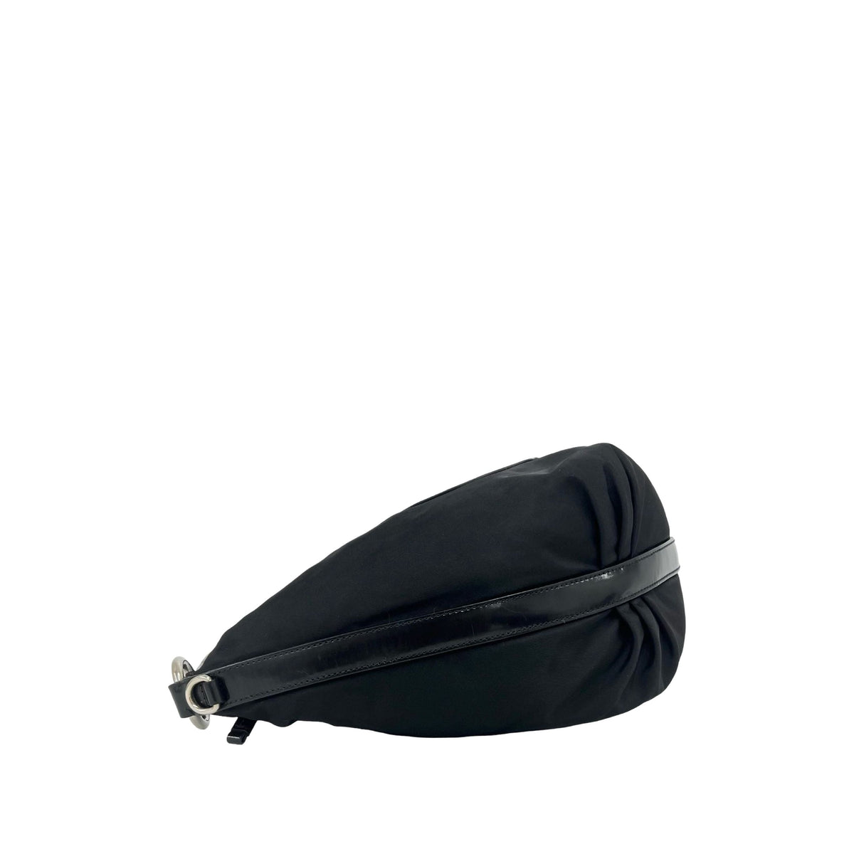 Prada Tessuto Canapa Logo Hobo — Black