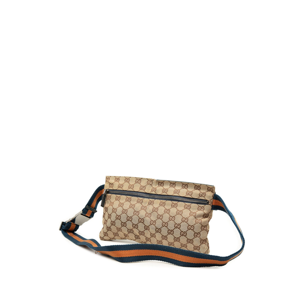 Gucci GG Canvas Web Double Pocket Belt Bag