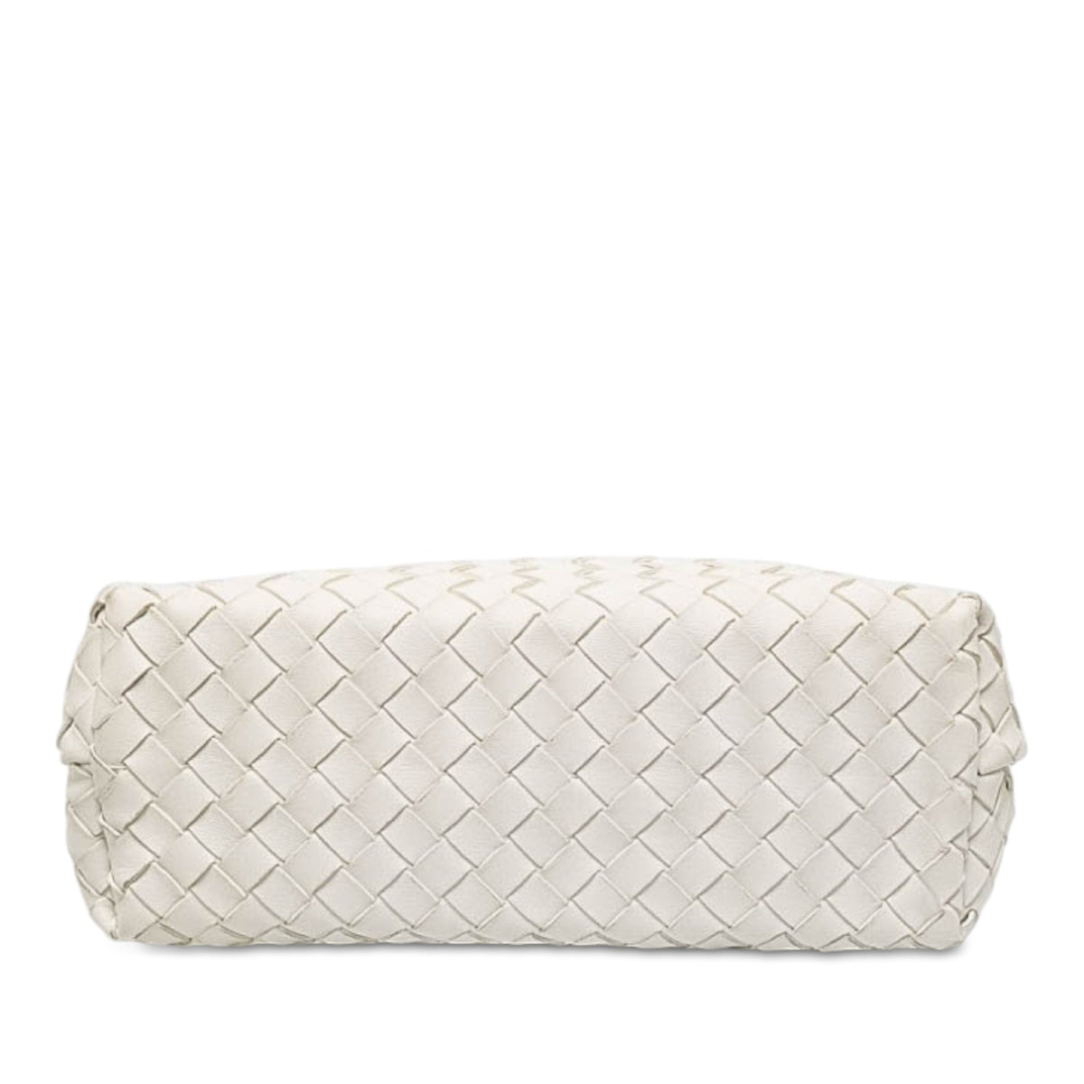 Bottega Veneta Medium Lambskin Intrecciato Andiamo Bag — White