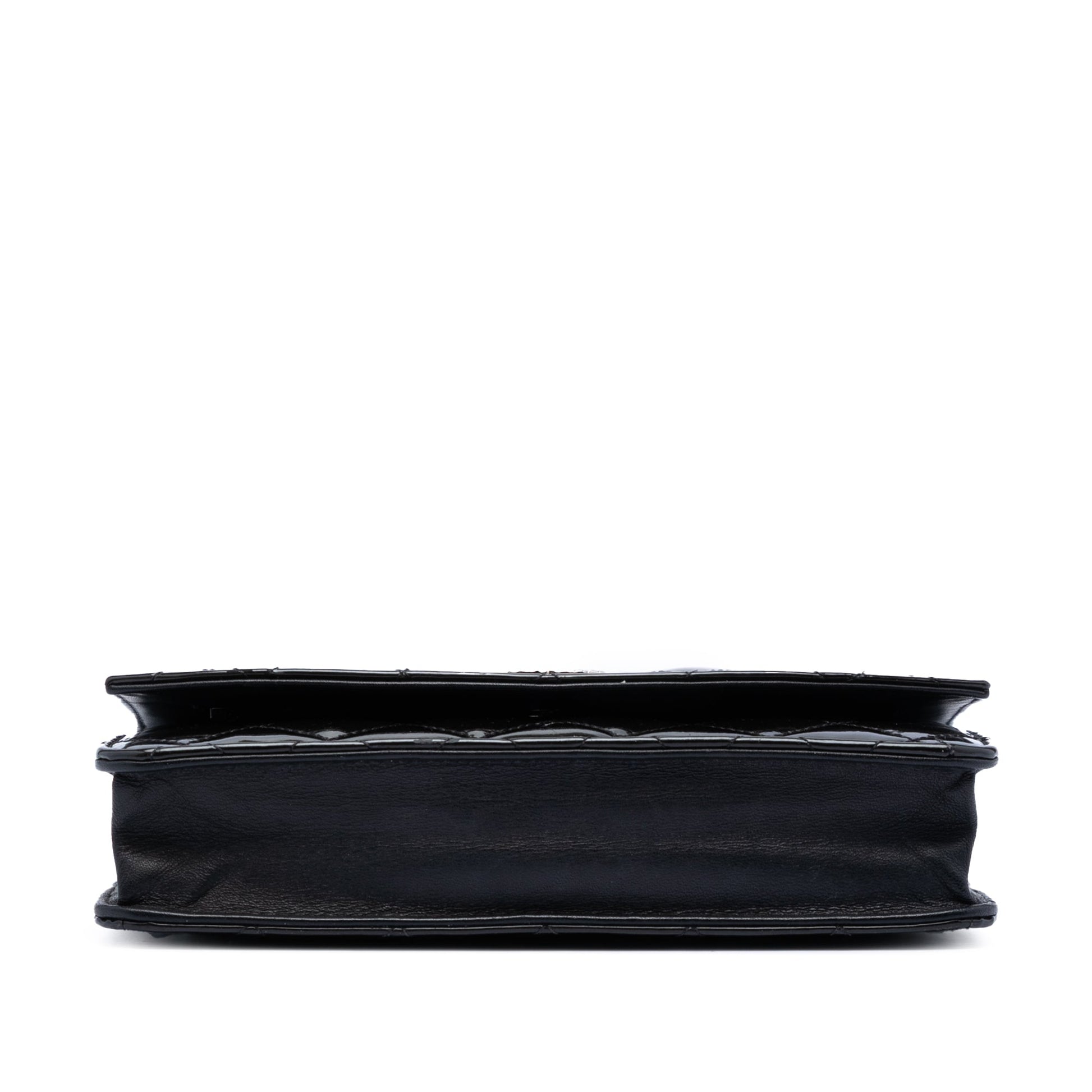 Chanel CC Quilted Patent Brilliant Wallet On Chain