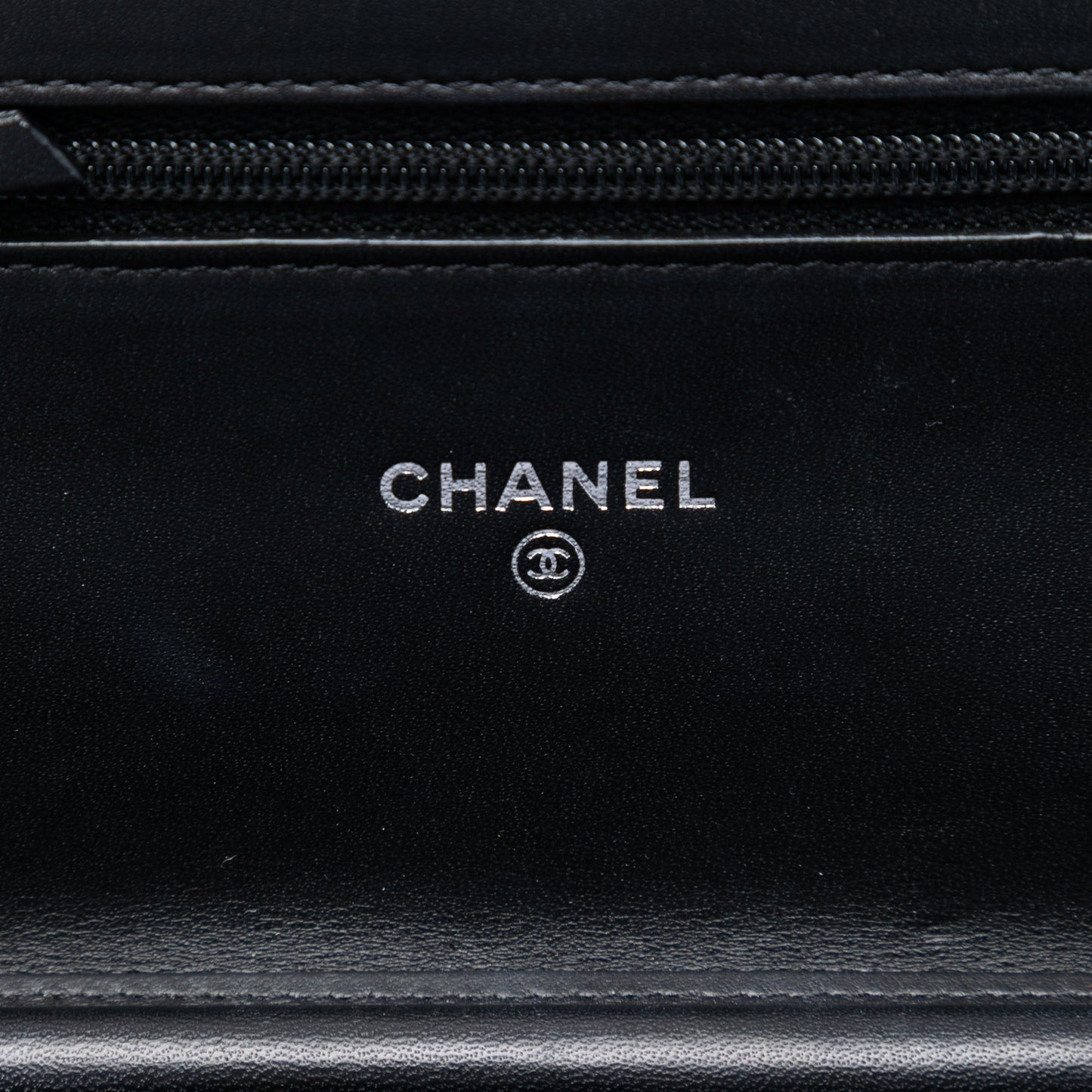 Chanel CC Quilted Patent Brilliant Wallet On Chain