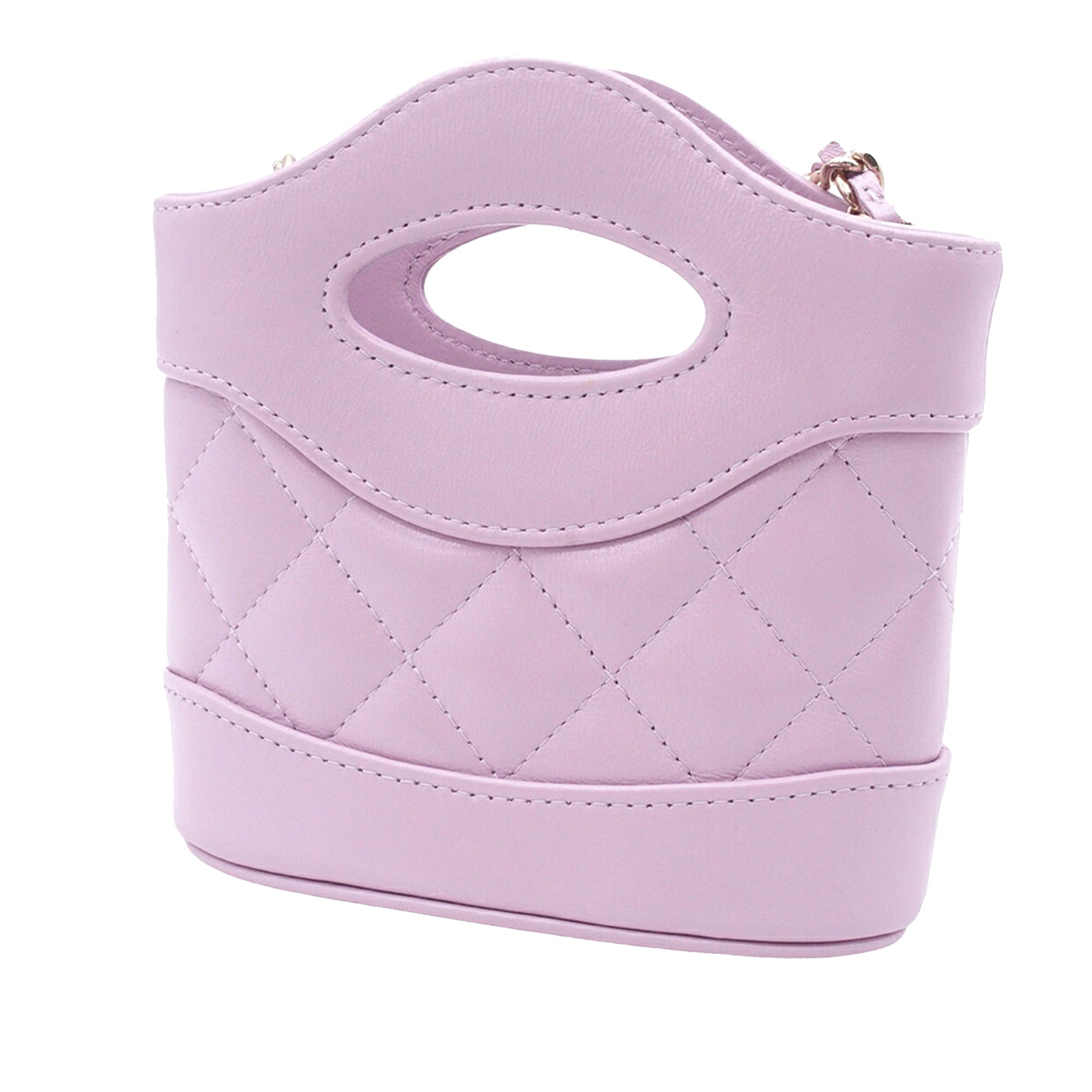 Chanel Micro Shiny Lambskin 31 Clutch with Chain